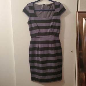 Victoria's Secret | Black/Grey Stripe Ponte Dress